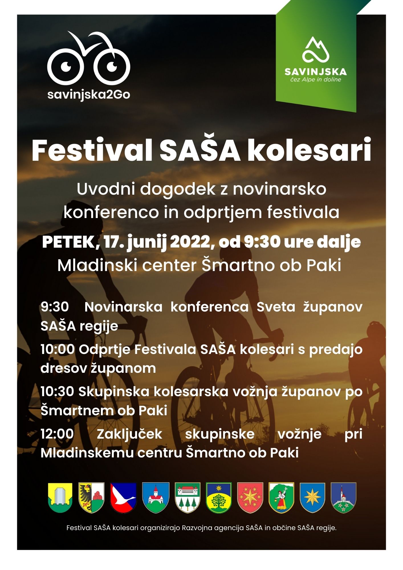 Uvodni dogodek Festival SAŠA kolesari